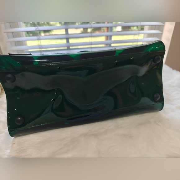 DELVAUX Brillant Handbag The Hero 1829 Green PVC - Picture 6 of 7